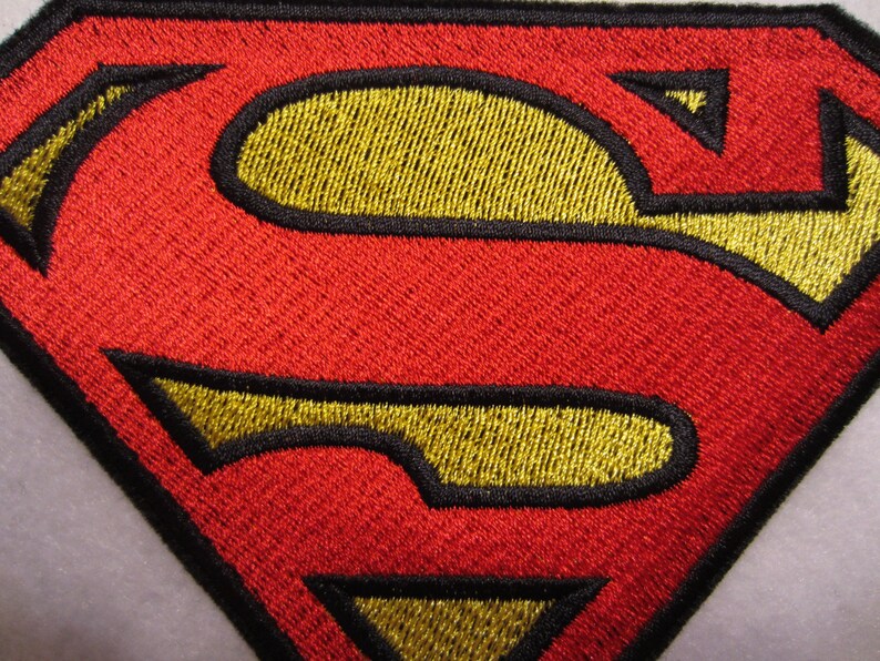 Embroidered Superman Iron on Applique Patch Superman Etsy