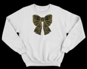 Embroidered Iron On Bow Patch, Bow, Embroidery, Bow Applique, Embroidered Applique, Bow Patch, Iron On Patch