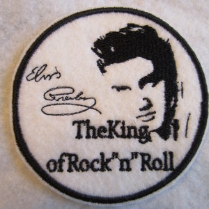 Iron On Patch, King Of Rock N Roll, Patch, Rock N Roll Patch,  King Of Rock N Roll Applique