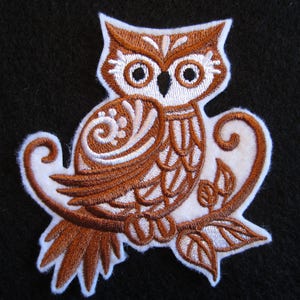 Embroidered Owl Iron On Patch, Owl Patch, Owl, Iron On Patch, Iron On Applique, Owls,