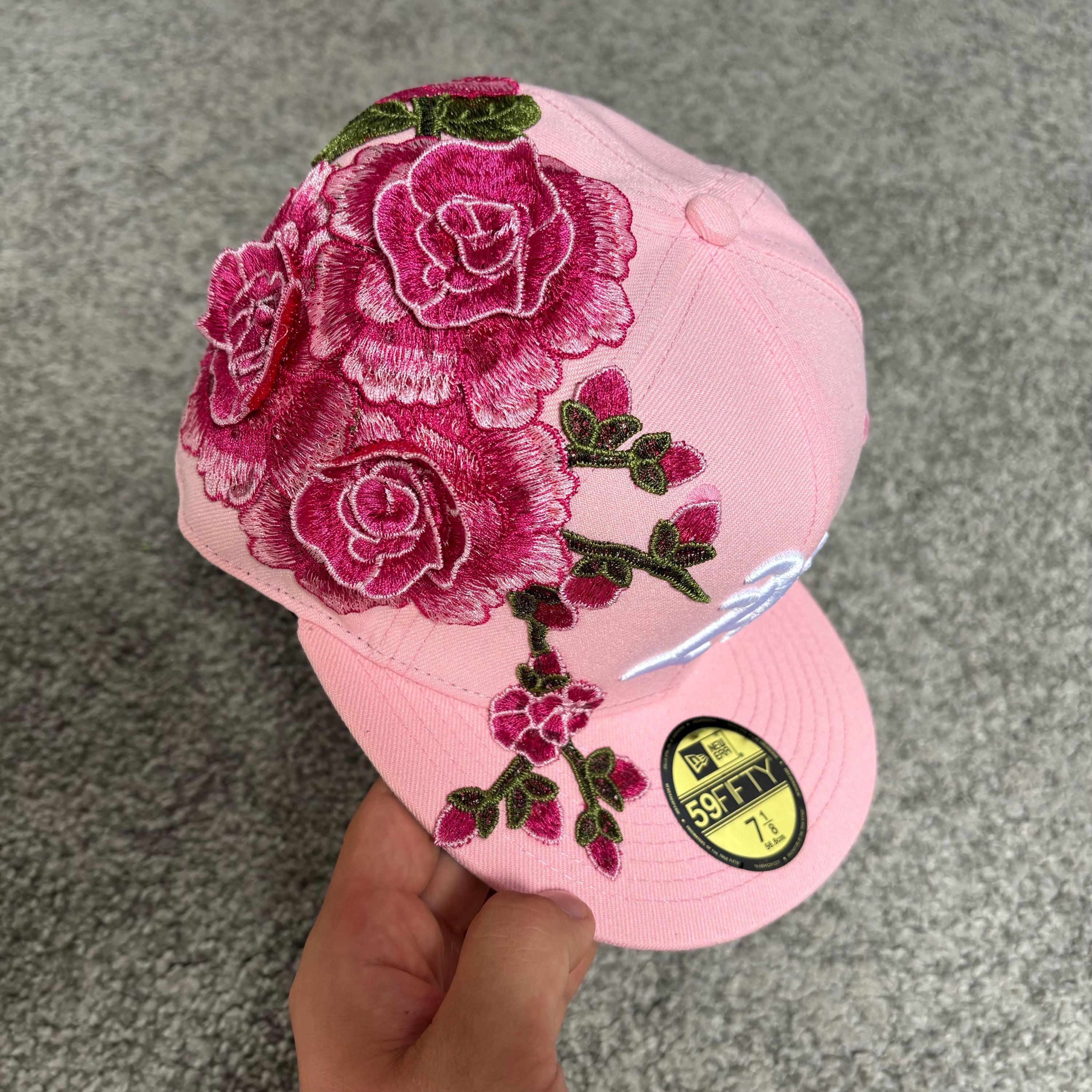 Custom New Era 59FIFTY Cap – Handmade Floral Design – Unique