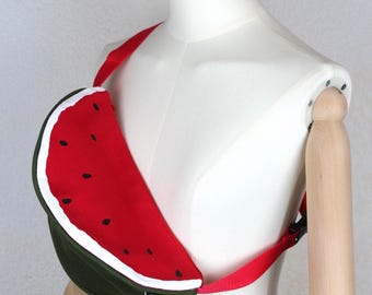 Sac banane pastèque, petit sac à bandoulière d&#39;été, sac banane pour femme, cadeau sac ceinture pour elle