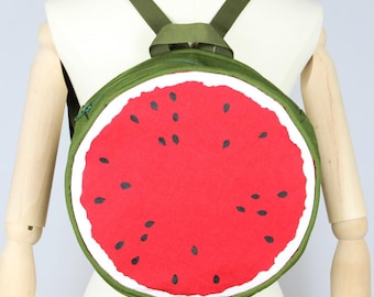 Sac à dos pastèque, sac de plage, sac de plage personnalisé, cadeau des fêtes, sac d&#39;été pastèque