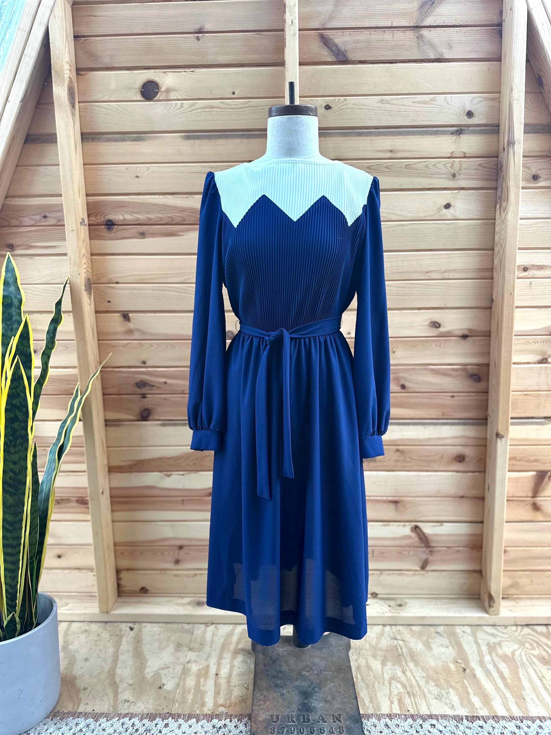 Blue Geometric Dress - Etsy