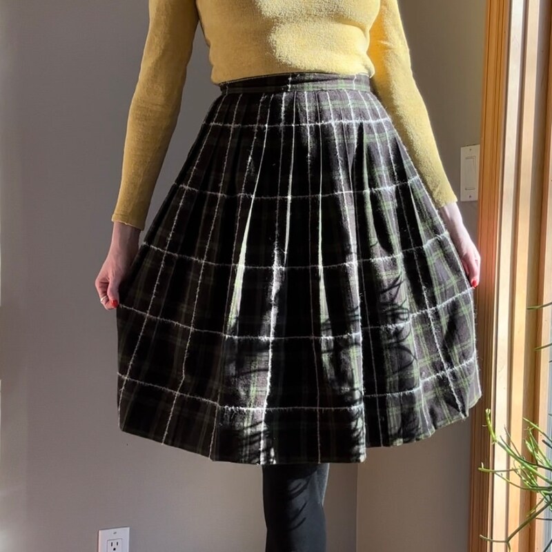 Mini Wool Pleated Skirt