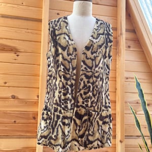 1960’s Fuzzy Leopard Print Costume Vest