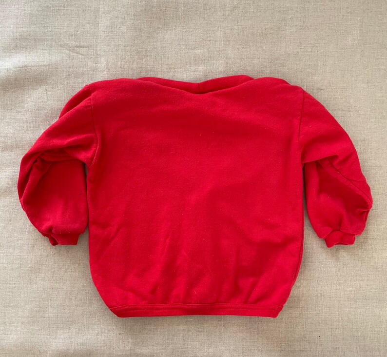 Size 4T 1980\u2019s Red Sweatshirt Cardigan