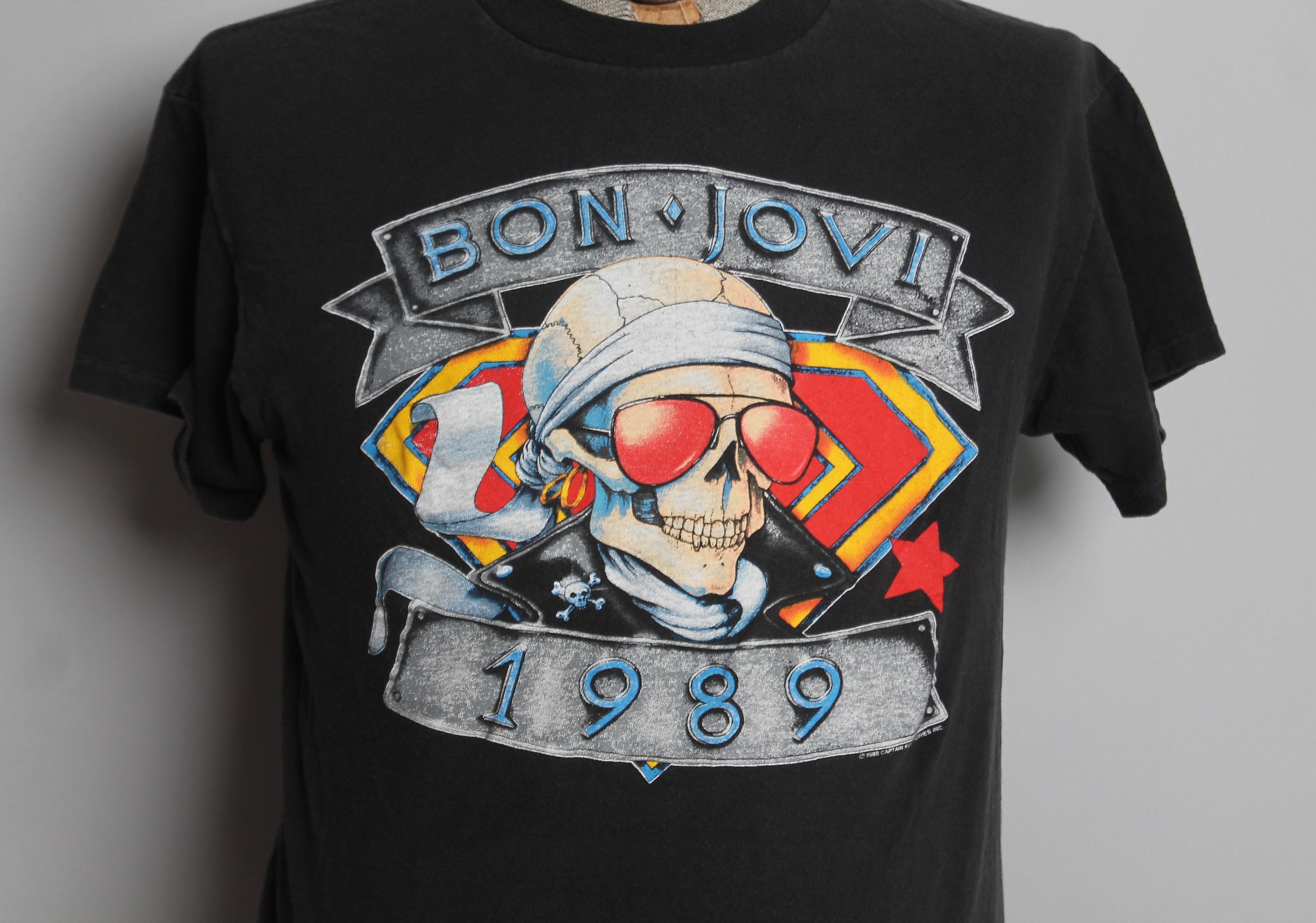 Vintage Bon Jovi Concert Tee / 80s 1980s Band Tour TShirt / Etsy