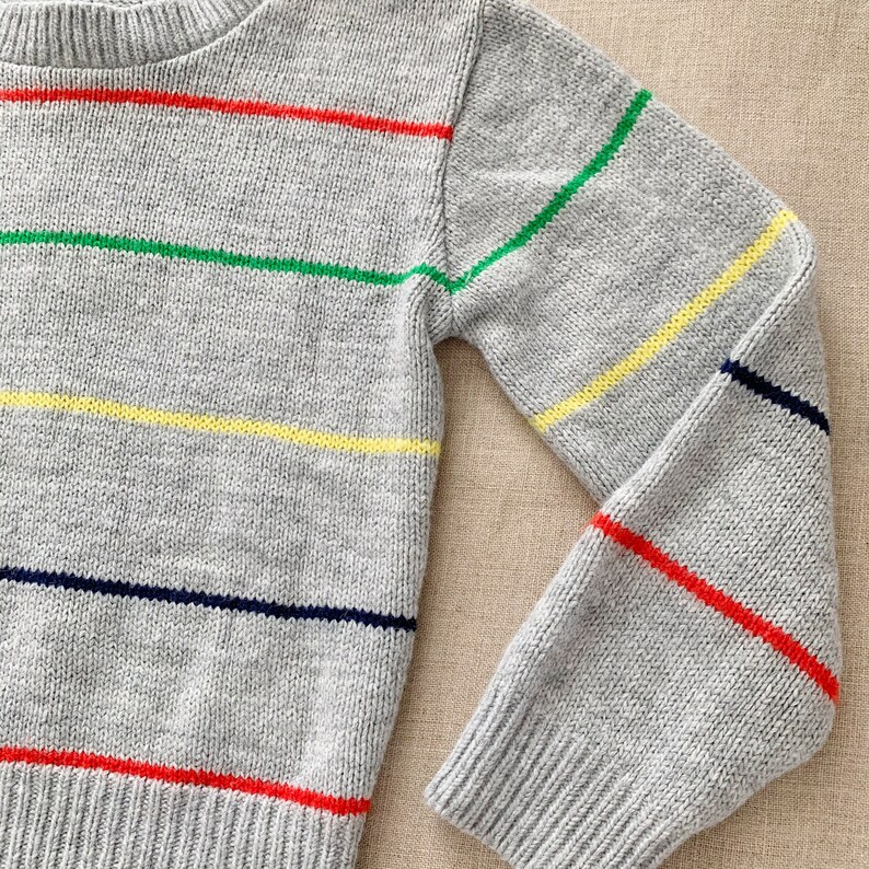 Boys 3T 4T 1980\u2019s Color Striped Sweater
