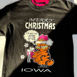 1980s Garfield T-shirt Christmas