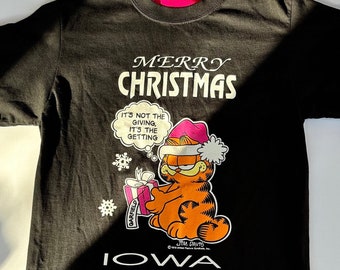 1980s Garfield T-shirt Christmas medium