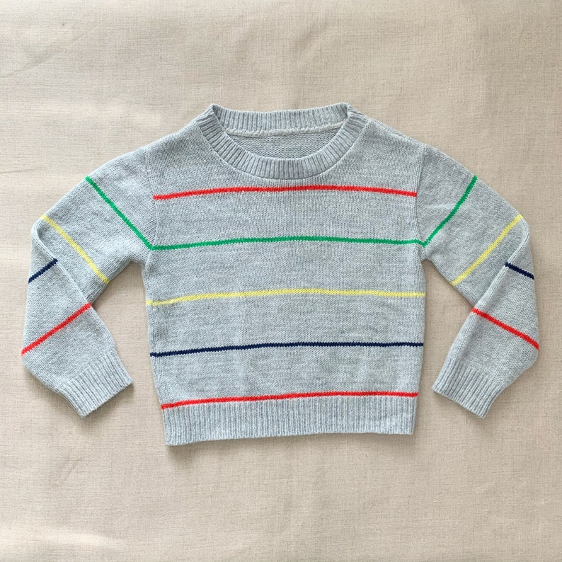 Boys 3T 4T 1980\u2019s Color Striped Sweater