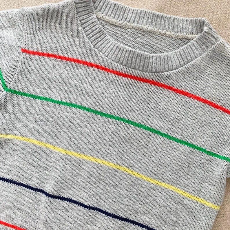 Boys 3T 4T 1980\u2019s Color Striped Sweater