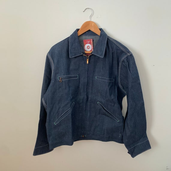 1960’s 1970’s Oshkosh Denim Work Jacket / Chore Co