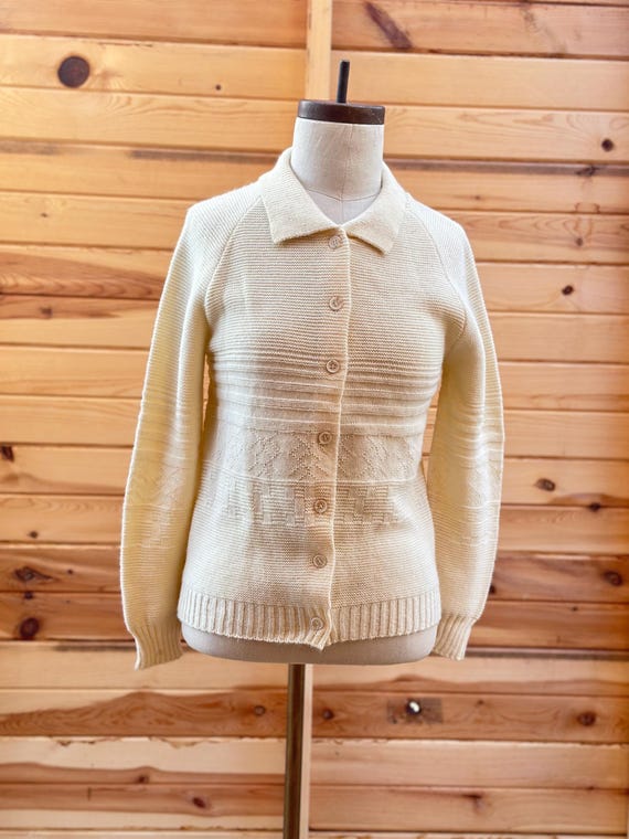 1960s Cream Sequined Sweater Vest