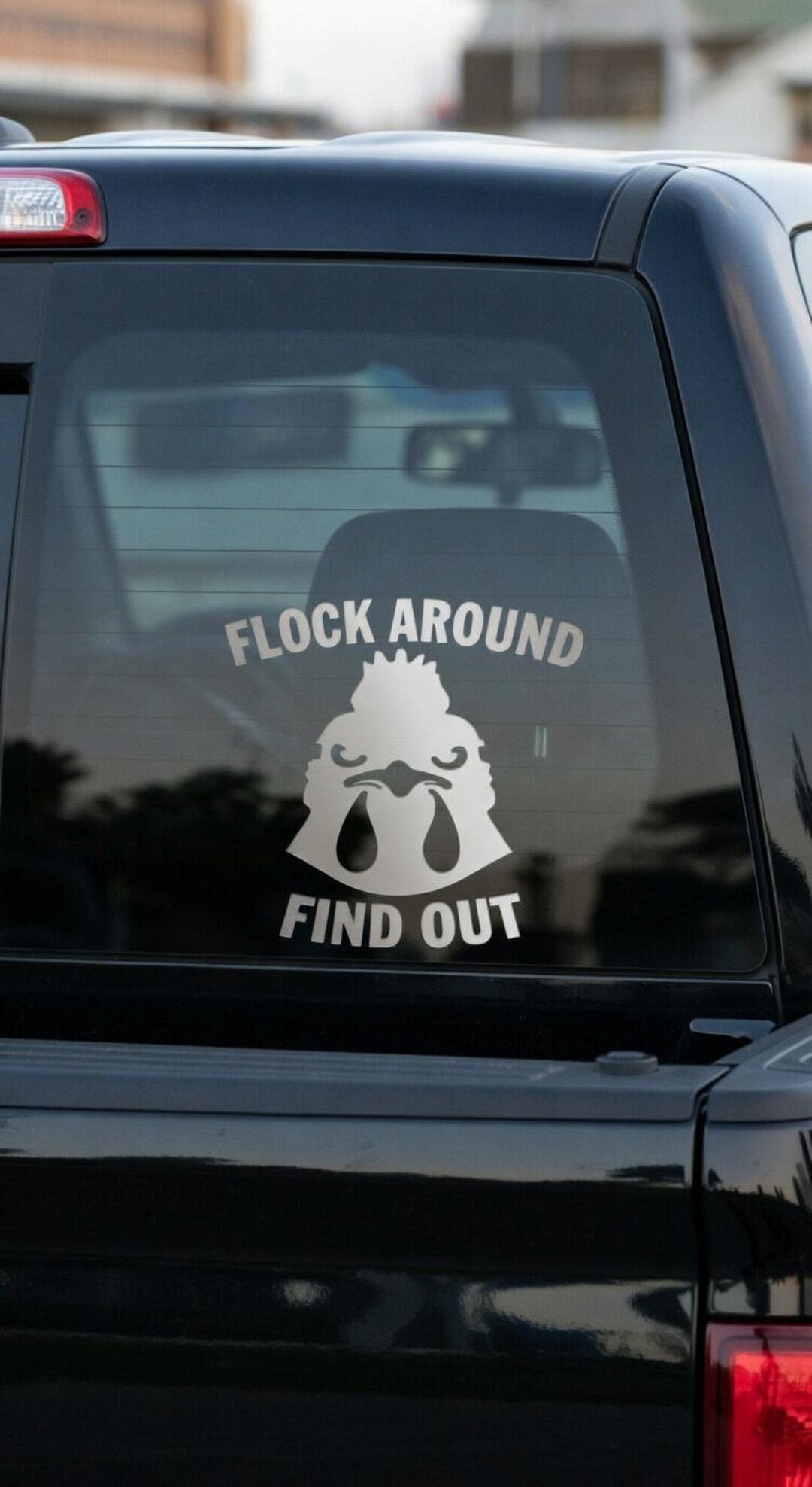 Flock Around and Find Decal - Angry Rooster Vinyl Sticker FAFO Chicken ...