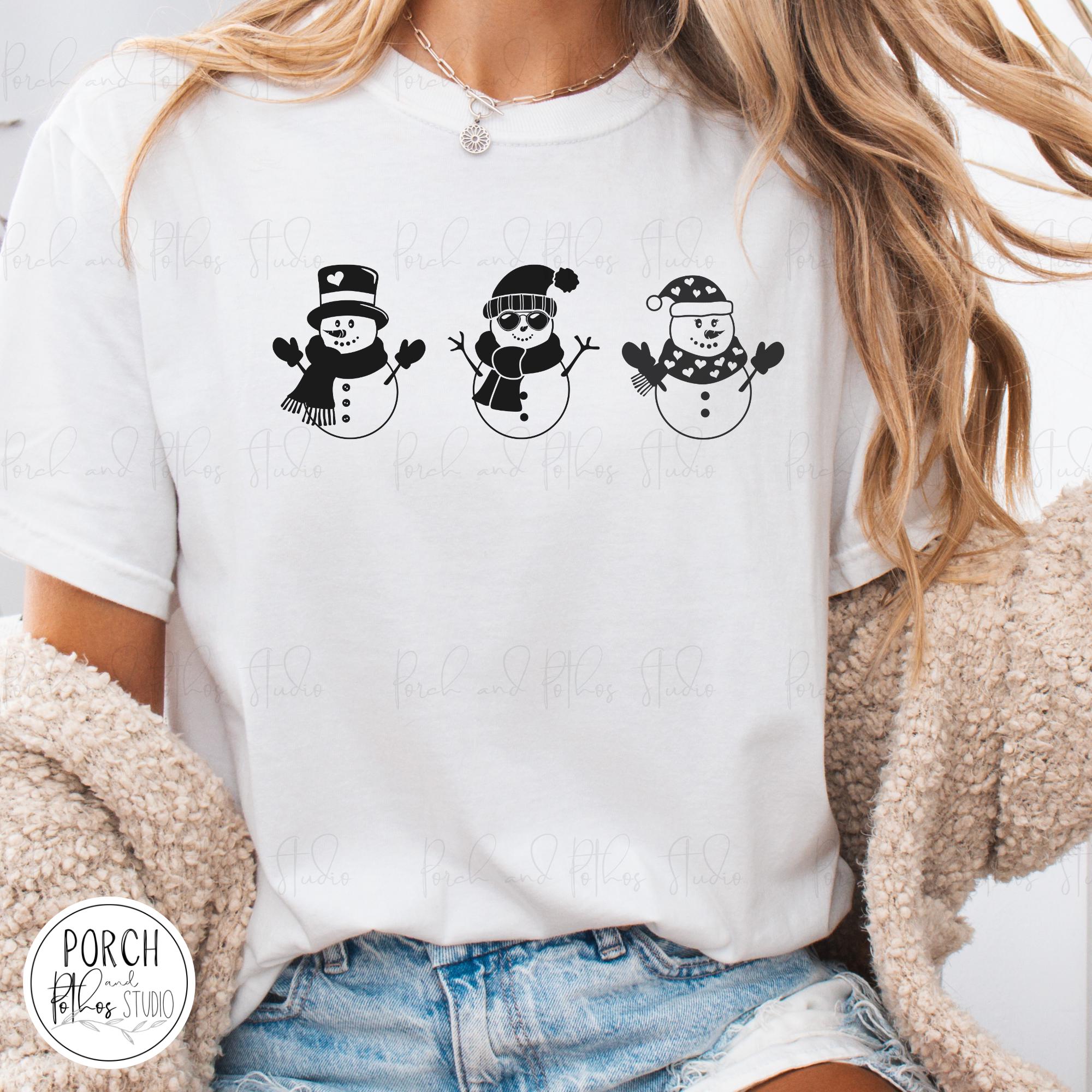 6 Snowman Clipart Bundle | Cozy and Whimsical Snowmen PNG SVG EPS Dxf ...