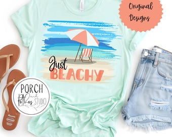 Pacchetto di clipart PNG Just Beachy: disegni estivi per la spiaggia (download digitale)