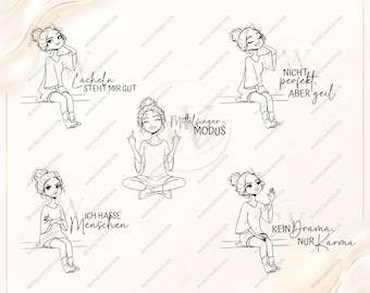 Paquete de diseños sarcásticos dibujados a mano | 35 diseños | Archivo para corte láser – Paquete de diseño digital para proyectos ingeniosos y humorísticos