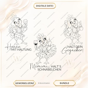 Funny Hen SVG PNG Bundle – Cheeky Chicken Women with Sarcasm Sayings, Mug Shirt Laser File, Humor Gift