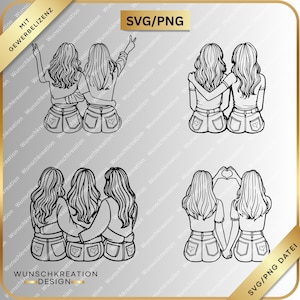 Fichier laser SVG – meilleurs amis, femmes, sœur | Fichier traceur et gabarit découpé au laser | Motif | lettrage | Gravure | Personne sincère