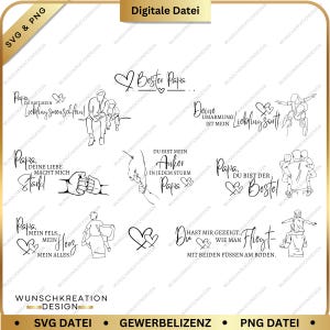 Vatertag Papa SVG & PNG – Laserdatei für Gravur Geschenk | Familie