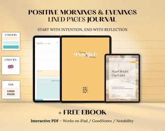Diario della gratitudine quotidiana: pianificatore di mentalità positiva con suggerimenti + eBook gratuito
