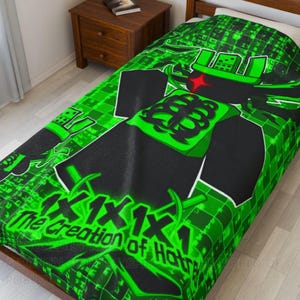 1x1x1x1 Plush Blanket | Coding Gift - Soft Velveteen, 3 Available Sizes | Roblox, Forsaken