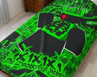 1x1x1x1 Plush Blanket | Coding Gift - Soft Velveteen, 3 Available Sizes | Roblox, Forsaken