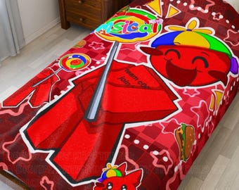 c00lkidd Plush Blanket | Candy-lover gift - Soft Velveteen, 3 Available Sizes | Roblox, Forsaken