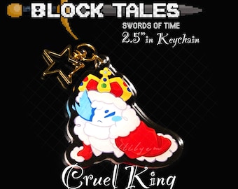 Cruel King : Gubby Keychain | Pre-Order and In-Stock, 2.5”inches | Roblox, Block Tales