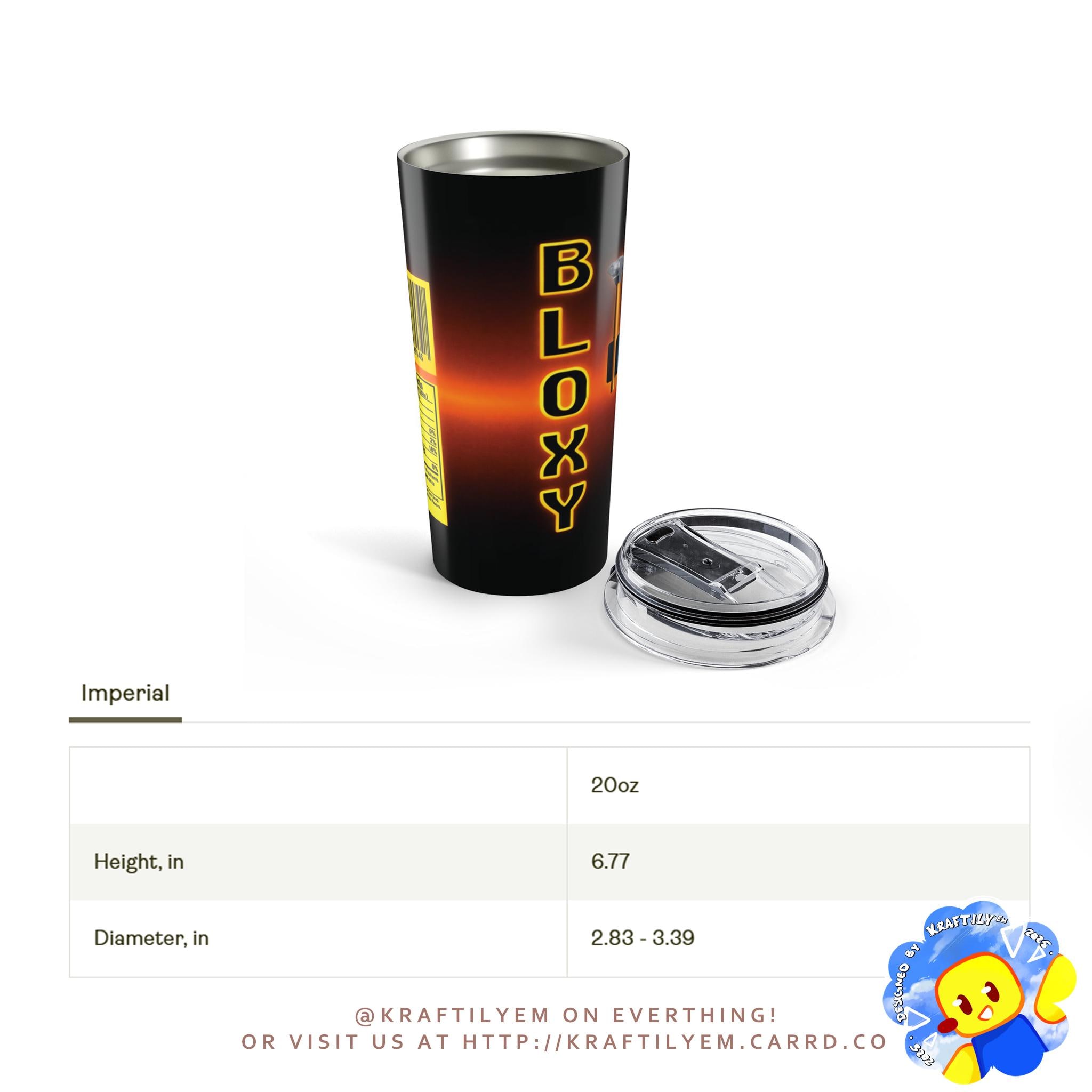 Roblox Bloxy Cola 20oz Tumbler | Stainless Steel, Hot & Cold Drink