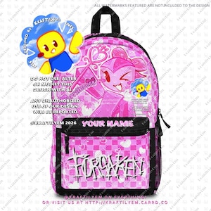 Pretty Princess Backpack | Magical Pink Gift - Customizable, 1.3lbs School Bag, Back to School | Roblox Fan Design, Forsaken
