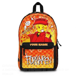 Elliot's Pizza Rucksack | Pizza Liebhaber Geschenk - Personalisierbar, 1.3lbs Schultasche | Roblox, die Verlassenen Bild 1