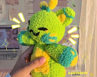 Gnarpy Crochet Plush | Alien Cat Gift - Amigurumi, Soft Plushy