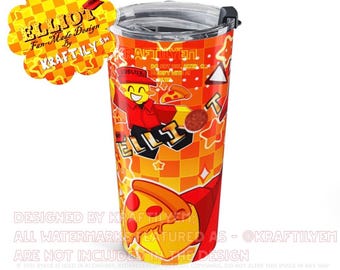 Elliot's Becher 20 Unzen | Pizza-Liebhaber-Geschenk - Edelstahl, heißes kaltes Getränk | Roblox, die Verlassenen