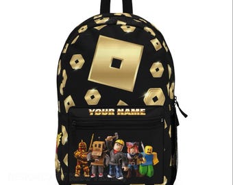 Robux Backpack | Roblox Schoolbag - Customizable, 1.3lbs School Bag | Back to School, Roblox Classic