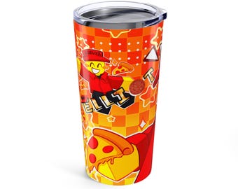 Elliot - 20oz Stainless Steel Tumbler | Pizza Lover Gift, Hot & Cold Drink | Forsaken from Roblox
