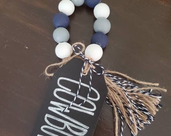 Football | Dallas Cowboys | Home Decor | Wood Garland Beads