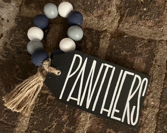 PAC PANTHERS | Football Basketball Team Wood Garland Decor Beads