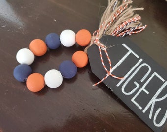 Football | Auburn Tigers | Wood Garland Beads SEC