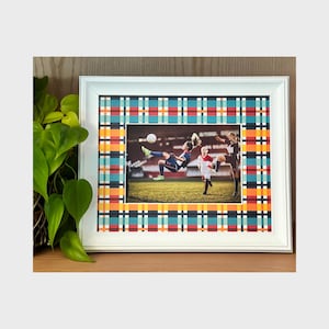 Plaid Photo Matte: Colorful School Portrait Frame Insert