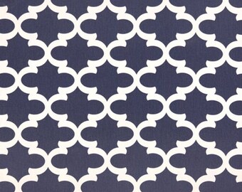 Quatrefoil Pattern Home Decor Drapery Fabric Upholstery Fabric 100/% Cotton Fabric by the Yard Premier Prints FULTON Apache Blue White