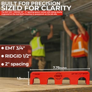 Magnetic Conduit Spacer 3-Pack: 3/4&quot; EMT & 1/2&quot; Rigid, 2&quot; Spacing