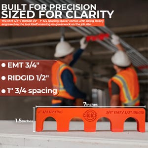 Magnetic Conduit Spacer 3-Pack: 3/4&quot; EMT & 1/2&quot; Rigid, 1 3/4&quot; Spacing