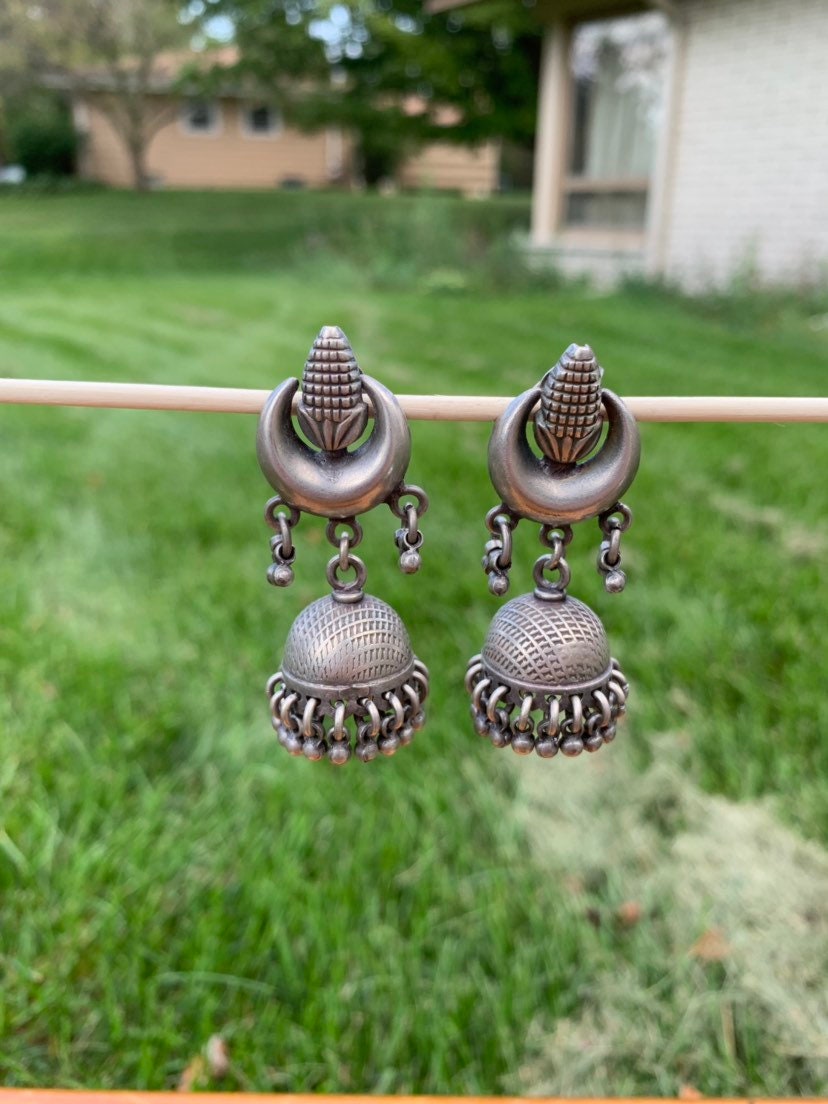 JULY NINE シルバーコットンパール　4点セット Jhumkas - Etsy