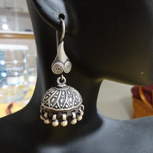 Jaipur Jhumkas - J154- Ornate Tribal Jhumkas
