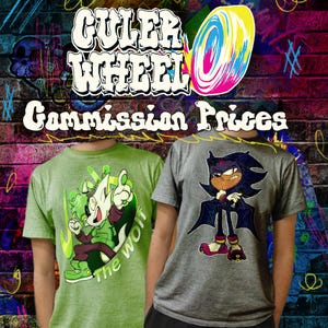 Custom Tee shirt Commissions | Have original art on your shirt | Culer Wheel | Birthdays | Teens | Gift idea | Custom Tshirt