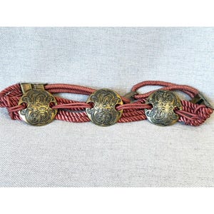 Brass Medallion Belt - Etsy display picture 2