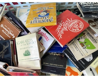 LOT Of 10 Random VINTAGE to NOW matchbooks w/matches for crafting journals